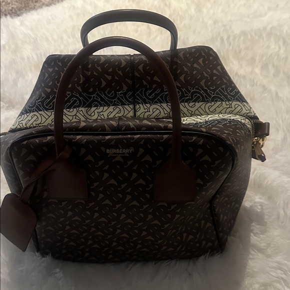 Burberry Brown and Cream Monogram Bag - Picture 1 of 8